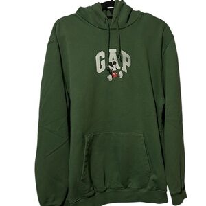 GAP Forest Green Men's Hoodie with Character Design
